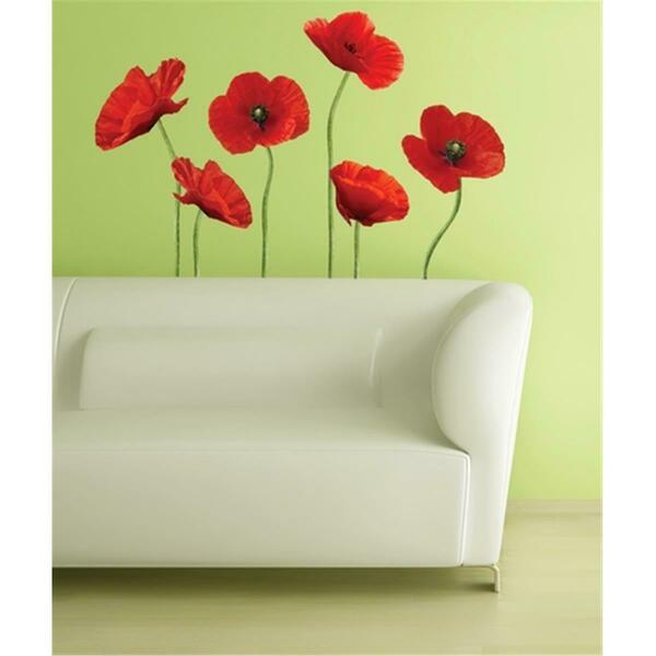 Officetop Poppies at Play Peel and Stick Giant Wall Decals OF121288